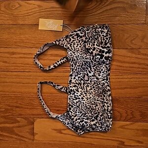 Kona Sol Leopard Bikini Top Size L (12 -14)